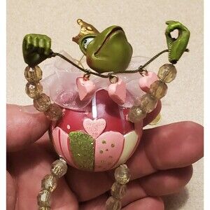 Katherines collection frog bobble head ornament rare